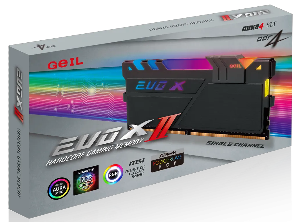Оперативная память 16GB GEIL 3200MHz DDR4 PC4-25600 EVO X II Black RGB CL16 GEXSB416GB3200C16BSC