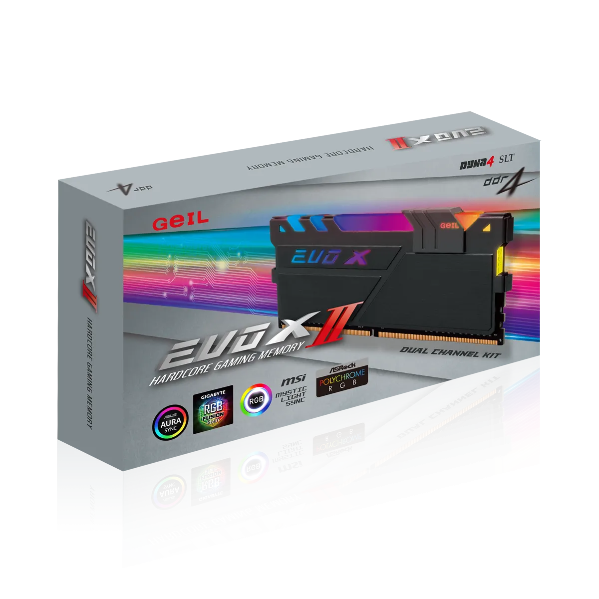 Оперативная память 16GB GEIL 3200MHz DDR4 PC4-25600 EVO X II Black RGB CL16 GEXSB416GB3200C16BSC — фото 2