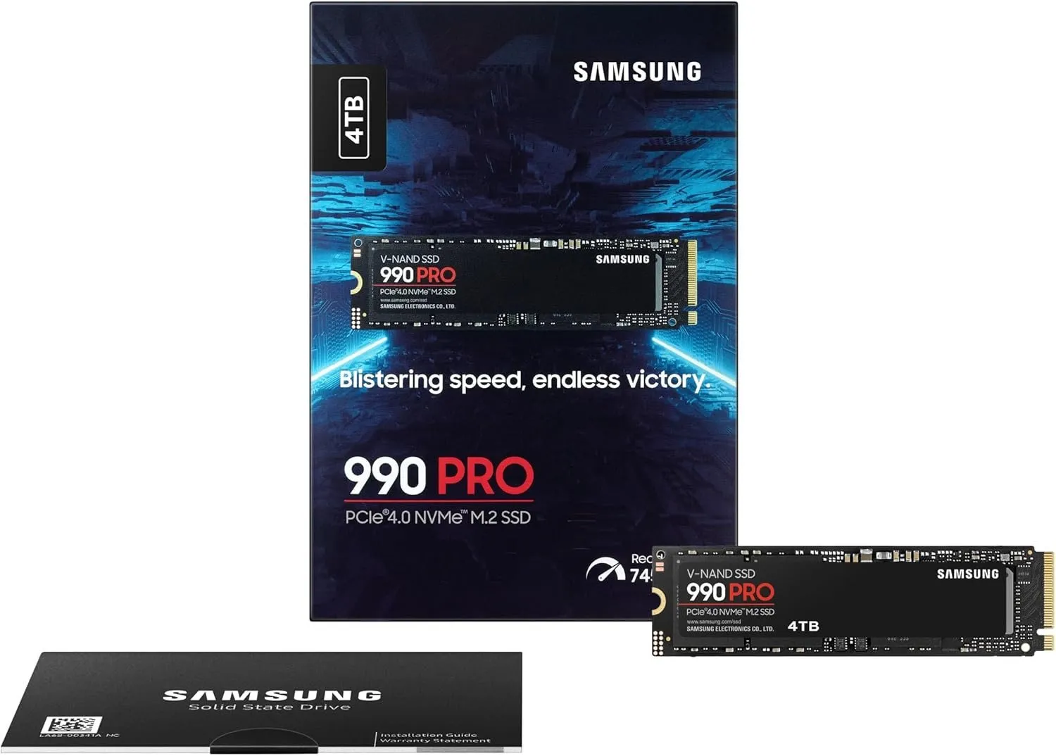 Твердотельный накопитель 4000Gb SSD Samsung 990 PRO M.2 PCIe 4.0 R7450Mb/s W6900MB/s MZ-V9P4T0BW — фото 5