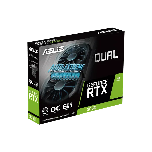Видеокарта ASUS GeForce RTX3050 OC GDDR6 6GB 96-bit DVI HDMI DP DUAL-RTX3050-O6G — фото 9
