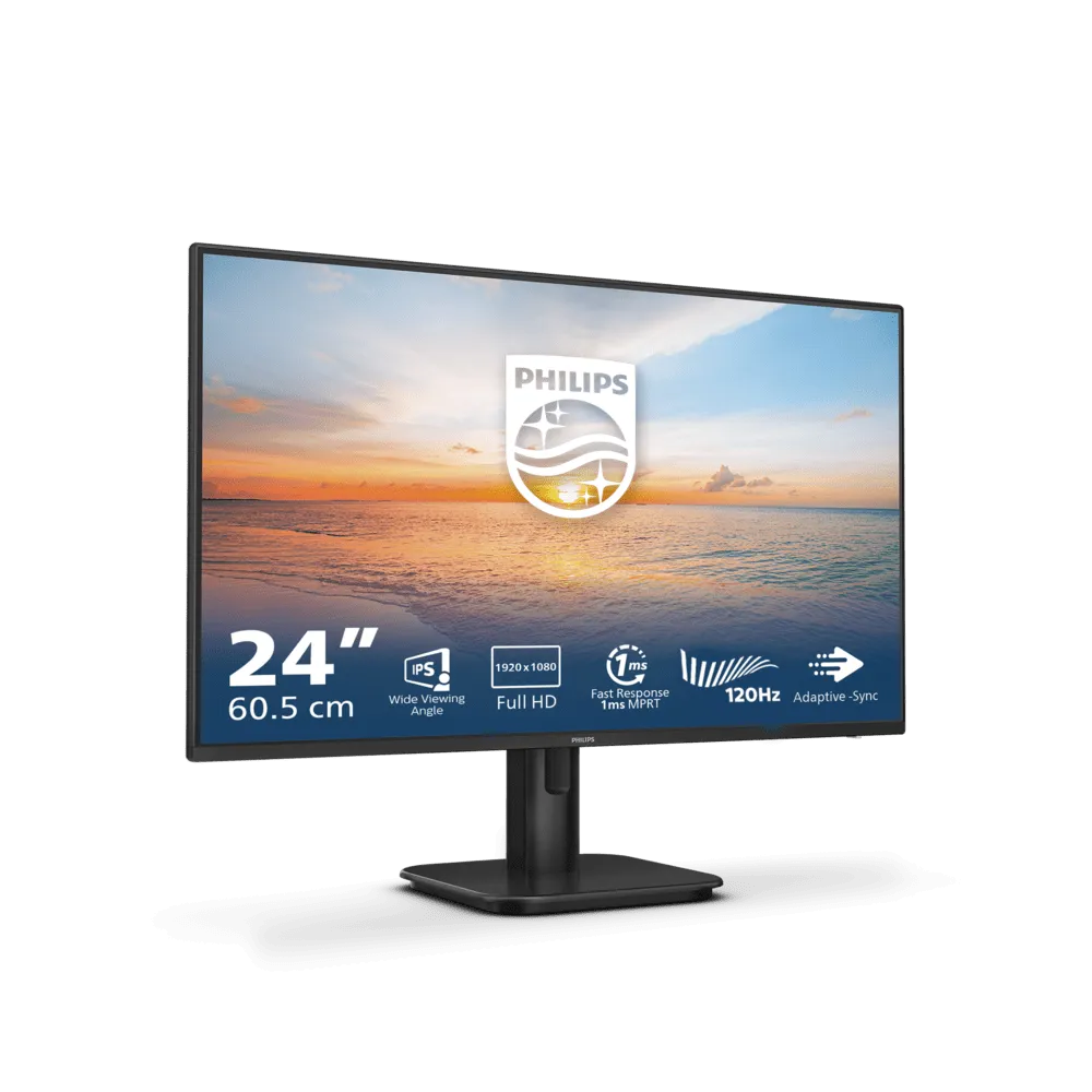 Монитор 23,8" PHILIPS 24E1N1100A/01 IPS 1920x1080 120Hz 1мс 300кд/м 1300:1 1xHDMI 1xVGA 2x2W Черный — фото 3