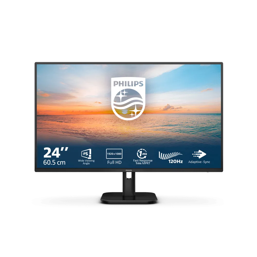 Монитор 23,8" PHILIPS 24E1N1100A/01 IPS 1920x1080 120Hz 1мс 300кд/м 1300:1 1xHDMI 1xVGA 2x2W Черный