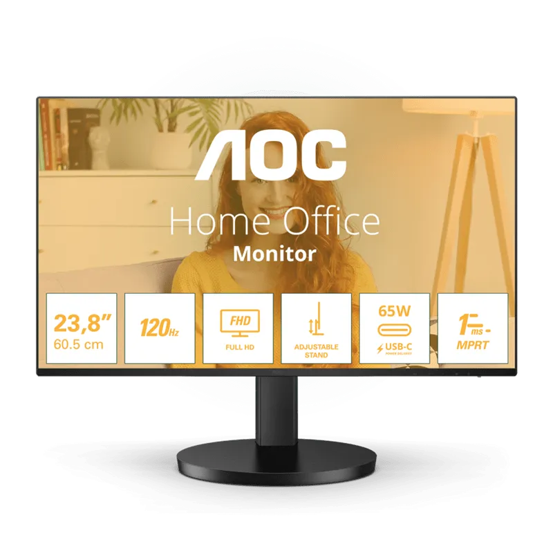 Монитор 27" AOC 27B3CF2/01 IPS 1920x1080 100Hz 1мс 250кд/м 1300:1 1xHDMI 1xUSB-C 2x2W Black