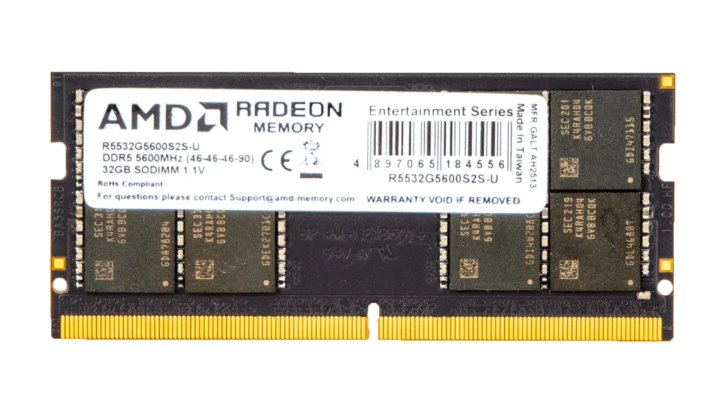 Оперативная память для ноутбука 16GB DDR5 4800MHz AMD Radeon R5 SO-DIMM CL40 1.1V R5516G4800S2S-U — фото 2
