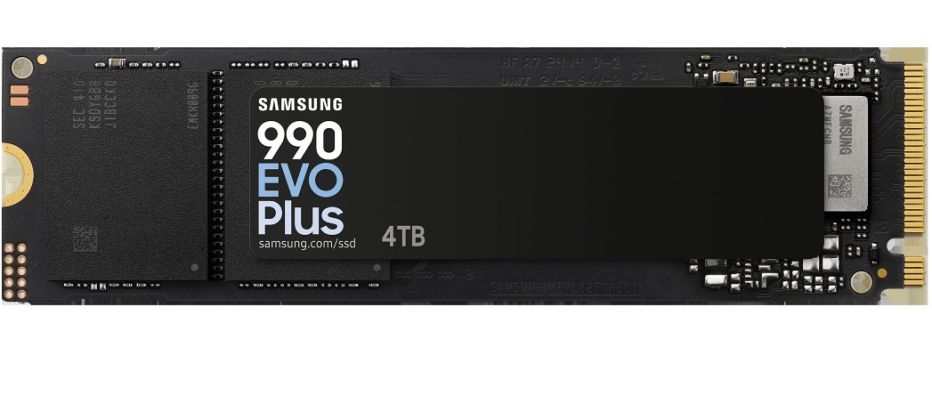 Твердотельный накопитель 1000Gb SSD Samsung 990 EVO Plus M.2 PCIe4.0 R7250Mb/s W6300MB/s MZ-V9S1T0BW