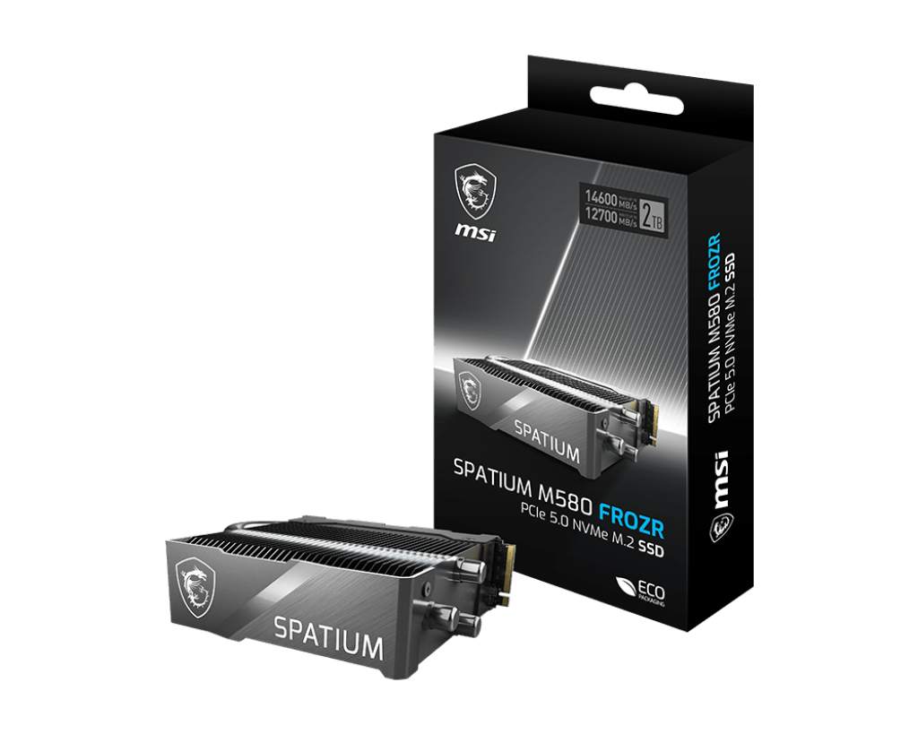 Твердотельный накопитель 4000Gb SSD MSI SPATIUM M580 FROZR PCIe 5.0 NVMe R14600 MB/s W12700MB/s