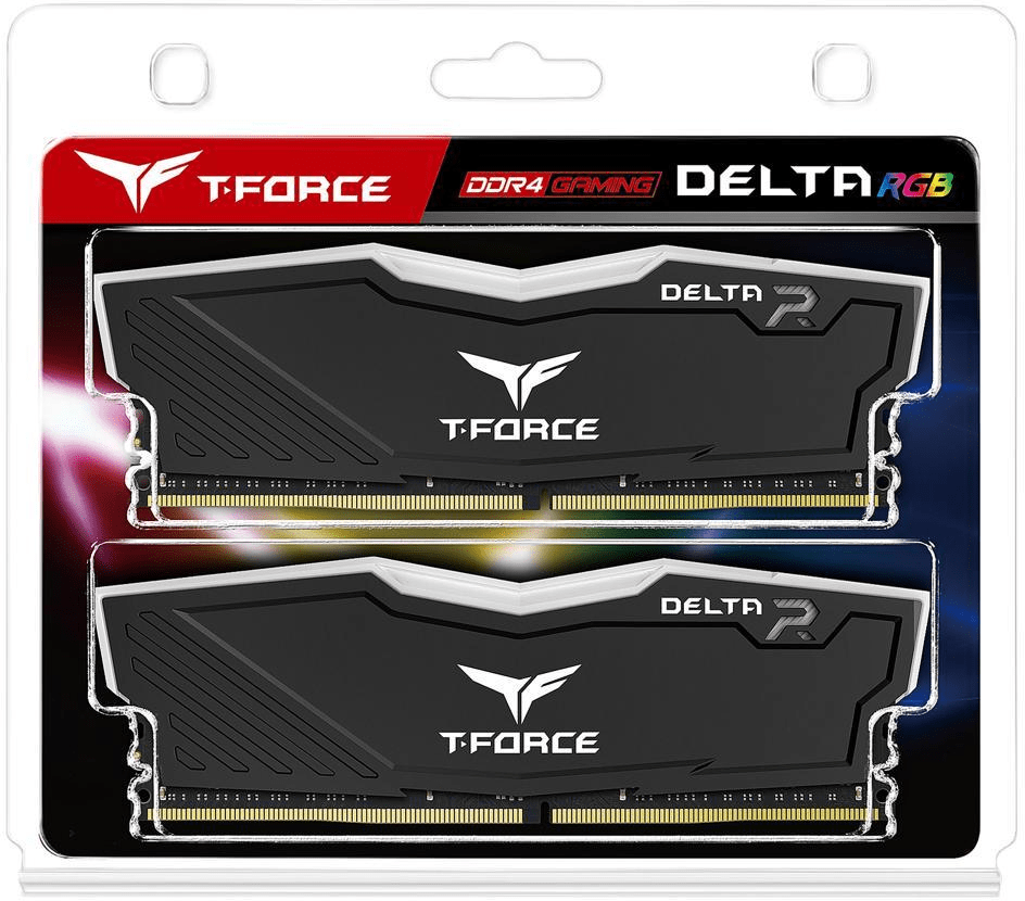 Оперативная память 16GB Kit (2x8GB) 3200MHz DDR4 Team Group DELTA RGB TF3D416G3200HC16FDC01 Black
