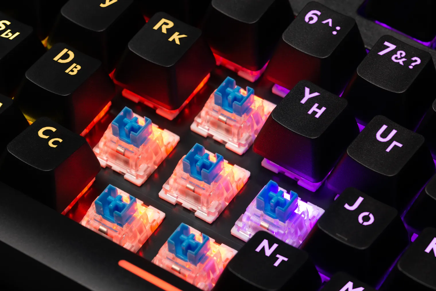 Клавиатура проводная игровая механическая Defender Blitz GK-240L RU,Rainbow (Черный), USB, ENG/RU, Н — фото 8