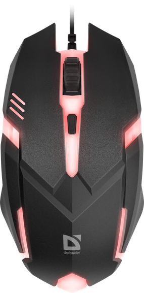 Мышь проводная Defender Hit MB-550 7цветов,3кнопки,1200dpi,черный, НОВИНКА!