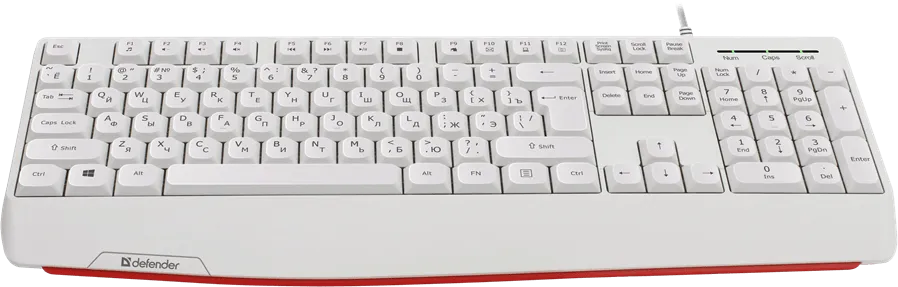 Клавиатура USB Defender Atom HB-546 белый — фото 3