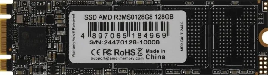Твердотельный накопитель 128GB SSD AMD RADEON R3 Series M.2 SATA 2280 R520/W450 R3MS0128G8