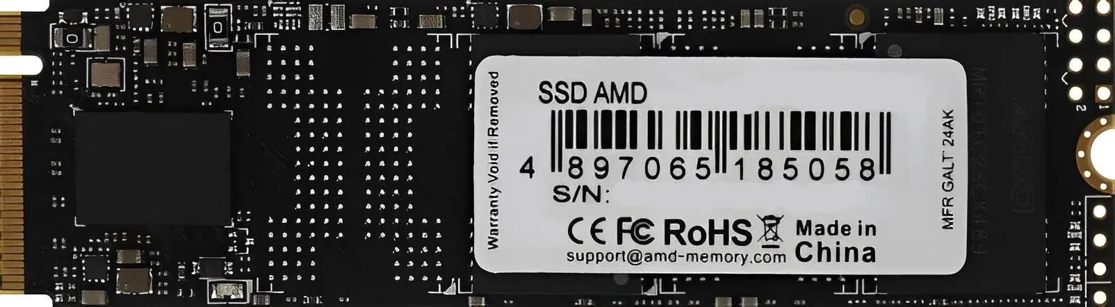 Твердотельный накопитель 256GB SSD AMD RADEON R3 Series M.2 PCIe 3.0 2280 R2000/W1300 R3MP30256G8