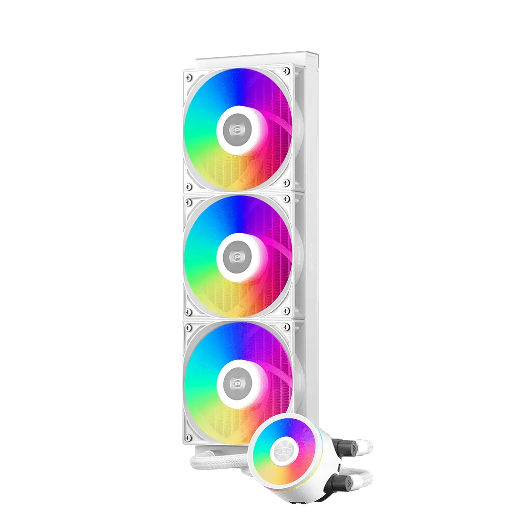 Водяное охлаждение для CPU PCCooler DA360 Pro ARGB  WH TDP 300W 1200/1700/1851/20XX/AM5/AM4 Белый — фото 8