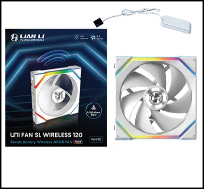 Вентилятор для корпуса Lian Li UNI FAN SL WIRELESS 120 1x120mm No controller White G99.12SL1W1W.00 — фото 3