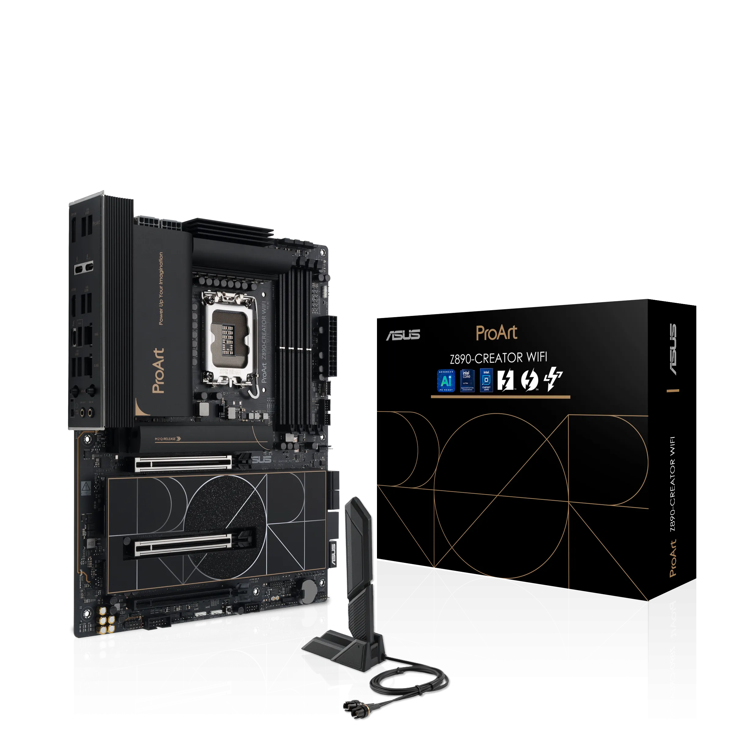 Материнская плата ASUS PROART Z890-CREATOR WIFI LGA1851 4xDDR5 4xSATA 5xM.2 1xHDMI 1xDP WiFi ATX