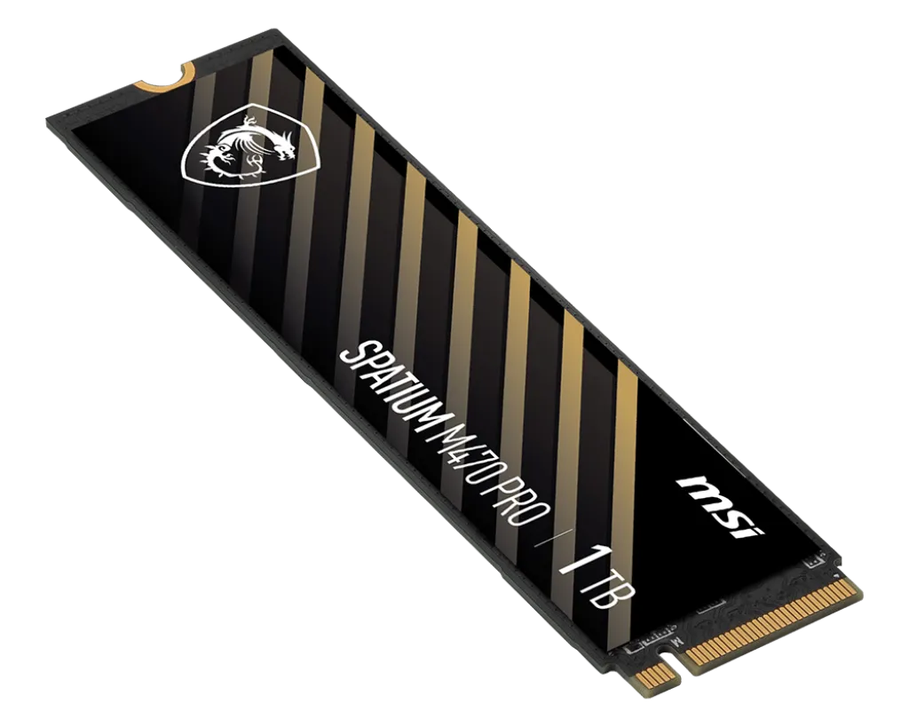 Твердотельный накопитель 1000Gb SSD MSI SPATIUM M470 PRO PCIe 4.0 NVMe M.2 1TB R6000Mb/s W4500MB/s — фото 2