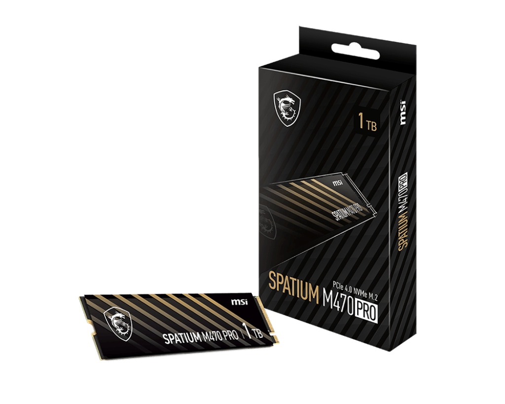 Твердотельный накопитель 1000Gb SSD MSI SPATIUM M470 PRO PCIe 4.0 NVMe M.2 1TB R6000Mb/s W4500MB/s