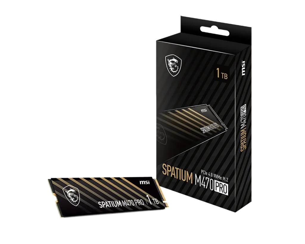 Твердотельный накопитель 1000Gb SSD MSI SPATIUM M470 PRO PCIe 4.0 NVMe M.2 1TB R6000Mb/s W4500MB/s