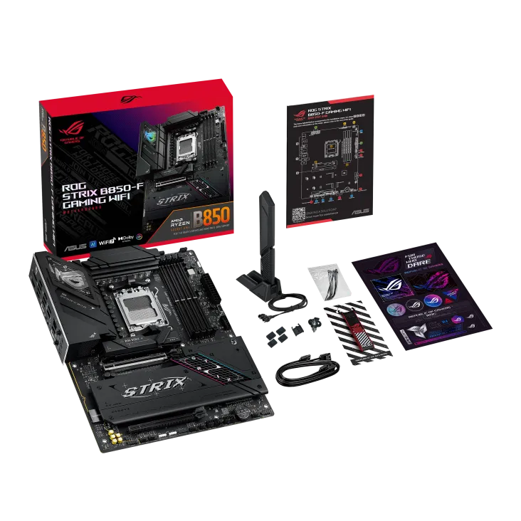Материнская плата ASUS ROG STRIX B850-F GAMING WIFI AM5 4xDDR5 2xSATA 4xM.2 HDMI DP ATX — фото 7