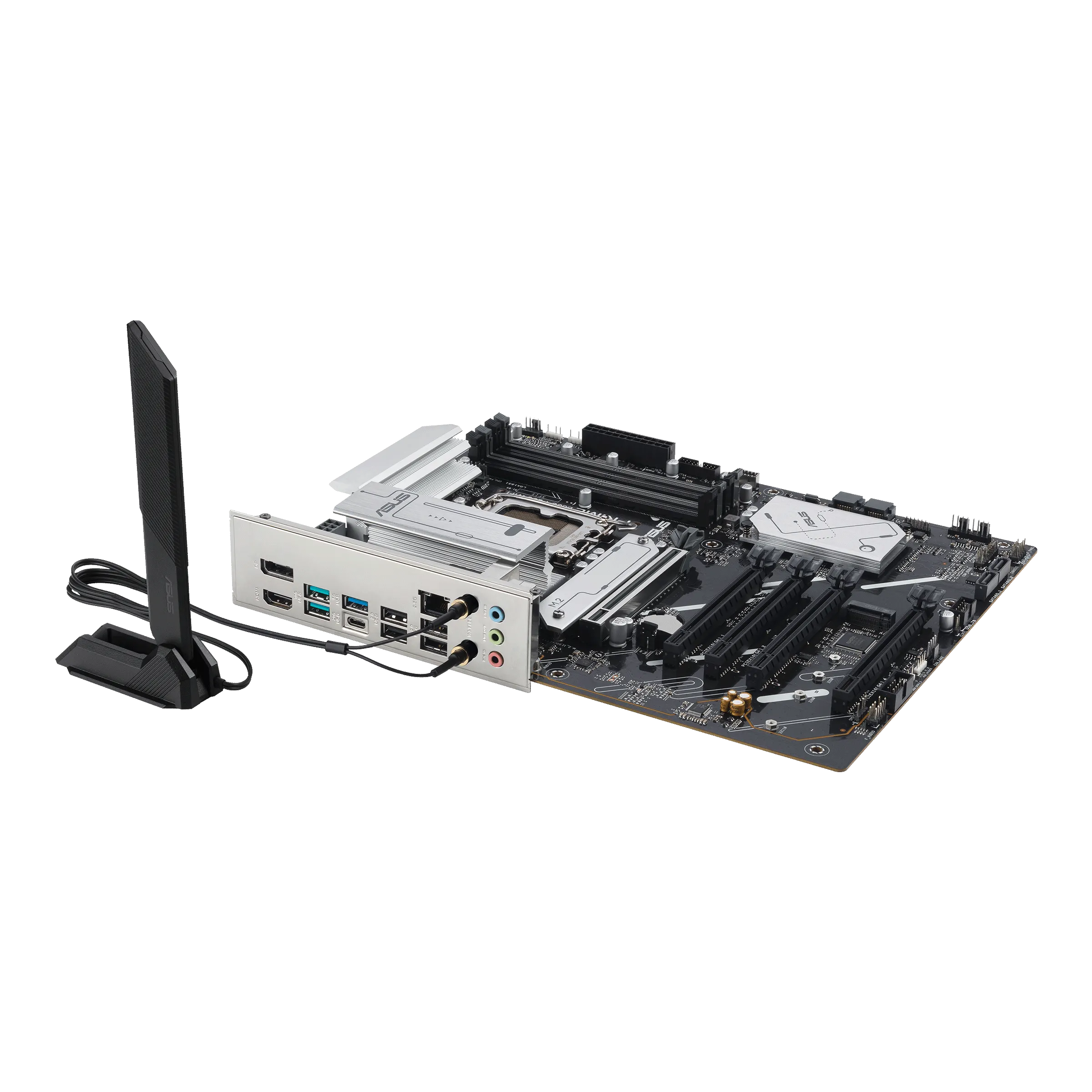ASUS Main Board Desktop LGA1851 Intel B860 Chipset 4 x DIMM slots, max. 256GB, DDR5 1 x DisplayPort 1 x HDMI port 1 x Wi-Fi module 2 x M.2 slots 4 x SATA ATX Form Factor — фото 9