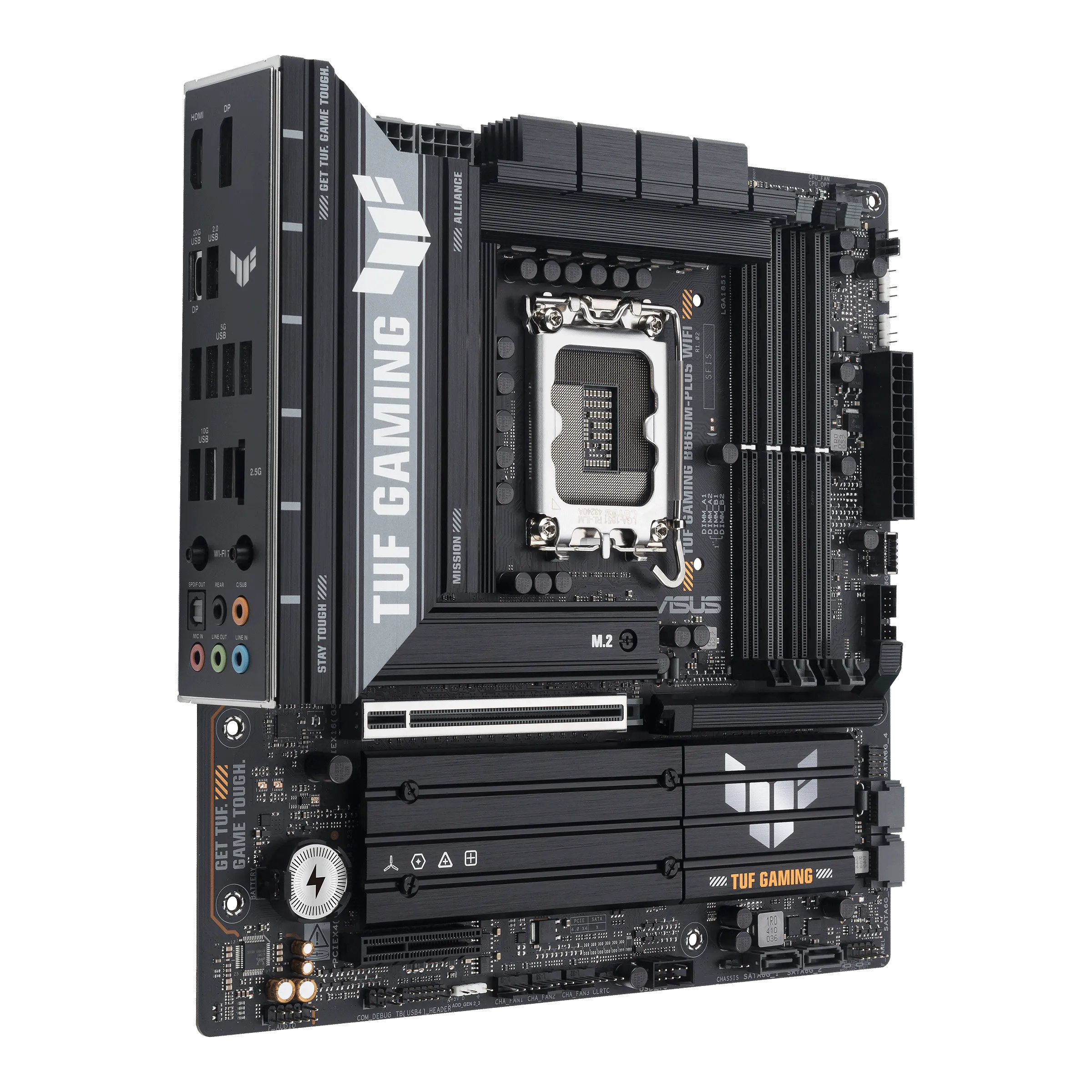 ASUS Main Board Desktop Intel B860 Chipset 4 x DIMM slots, max. 256GB, DDR5 1 x PCIe 5.0 x16 slot 1 x DisplayPort1 x HDMI port 1 x Wi-Fi Module 3 x M.2 slots 4 x SATA mATX Form Factor — фото 2