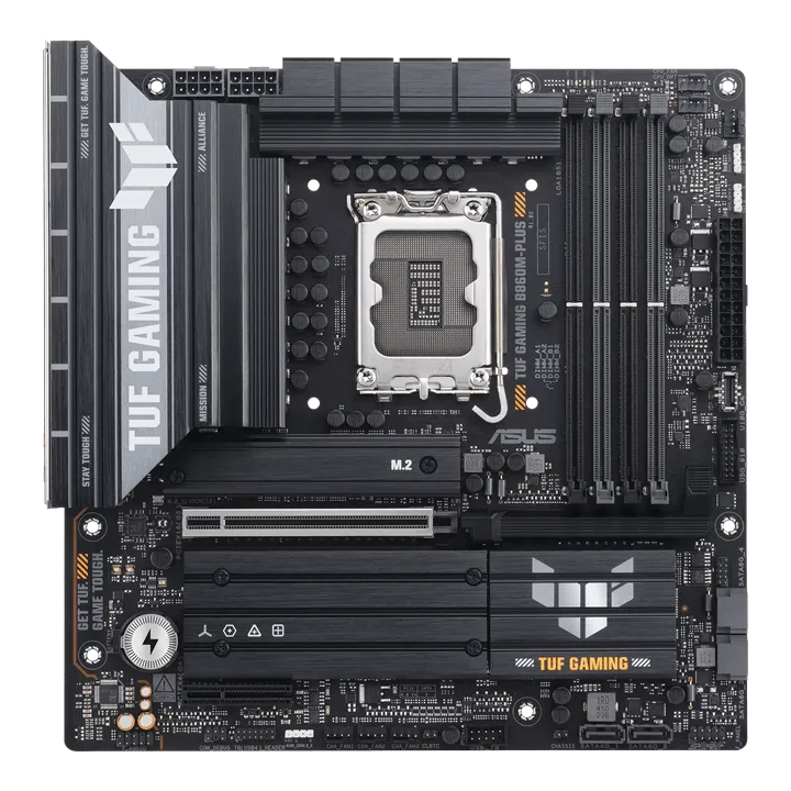 ASUS Main Board Desktop Intel B860 Chipset 4 x DIMM slots, max. 256GB, DDR5 1 x PCIe 5.0 x16 slot 1 x DisplayPort1 x HDMI port 1 x Wi-Fi Module 3 x M2 4 x SATA m-ATX — фото 1