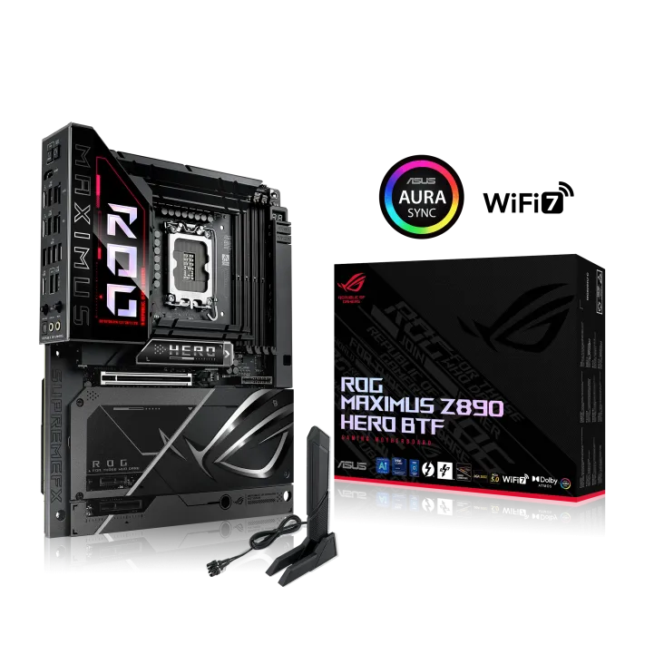 Материнская плата ASUS ROG MAXIMUS Z890 HERO BTF, LGA1851 4xDDR5 4xSATA 6xM.2 HDMI USB-C ATX — фото 12