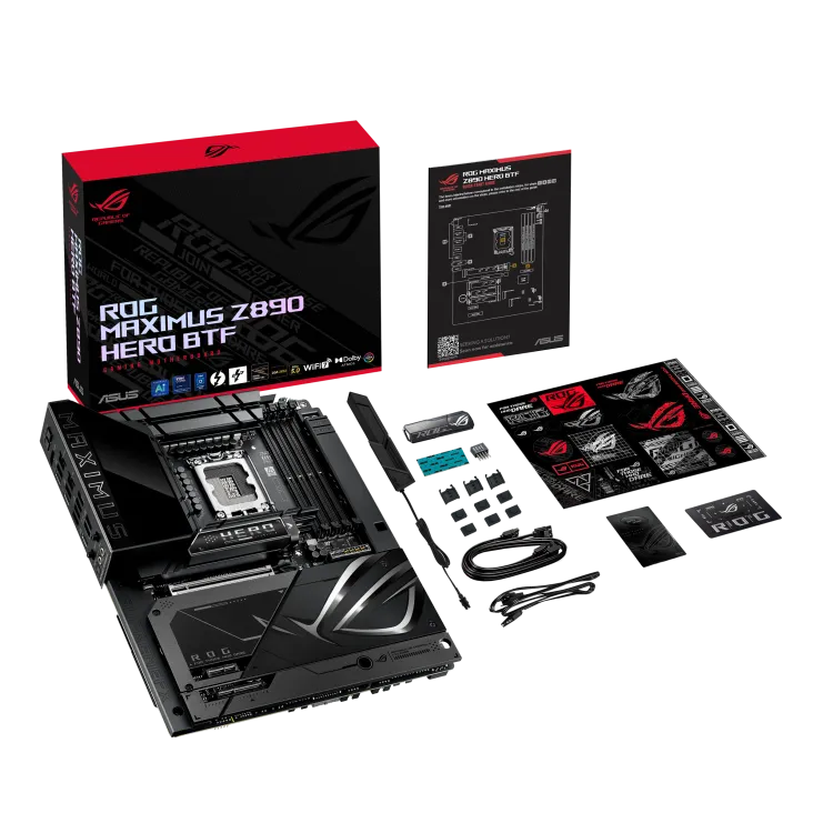 Материнская плата ASUS ROG MAXIMUS Z890 HERO BTF, LGA1851 4xDDR5 4xSATA 6xM.2 HDMI USB-C ATX — фото 11