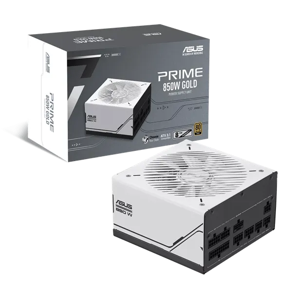 Блок питания ASUS 850W, Prime 850W Gold, Full Modular, ATX, 80+ GOLD, КПД 92%, Fan 135mm, AP-850G