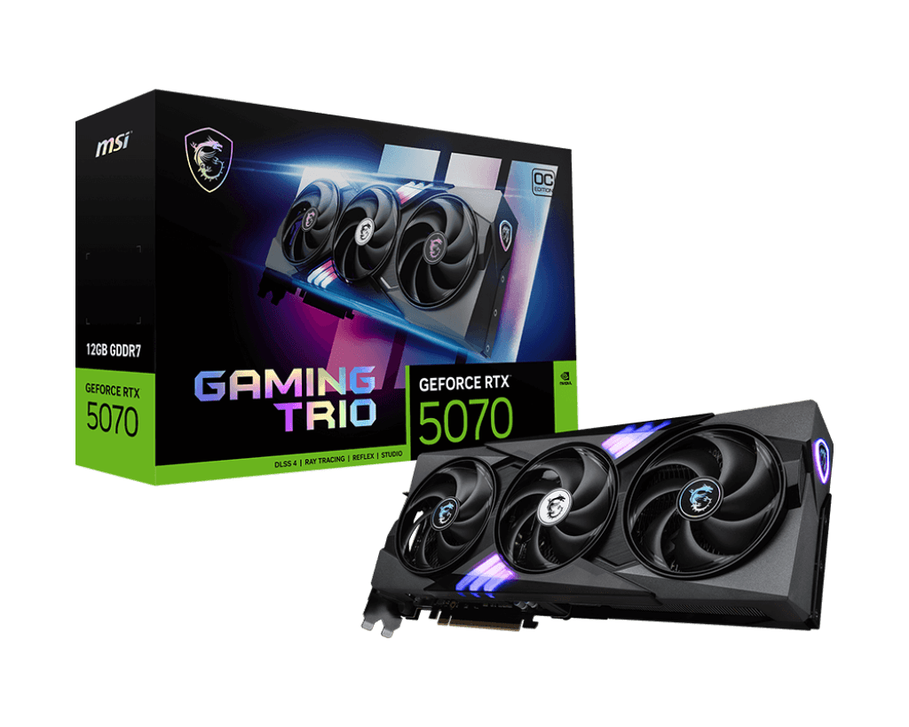 Видеокарта MSI GeForce RTX 5070 12G GAMING TRIO OC, 12G GDDR7 192bit 1xHDMI 3xDP G5070-12GTC