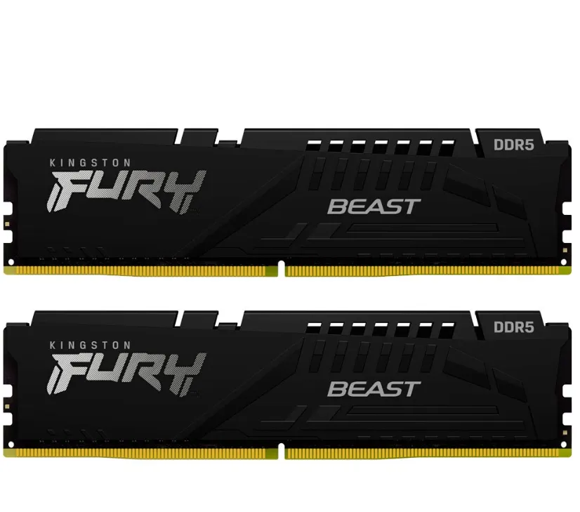 Оперативная память 32GB Kit (2x16) DDR5 6000MHz Kingston FURY Beast Black EX CL36 KF560C36BBE2K2-32