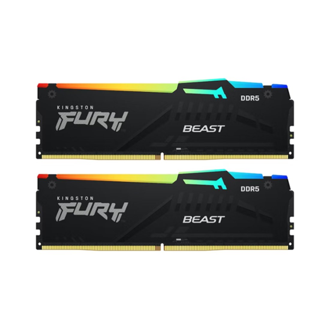 Оперативная память  32GB Kit (2x16) DDR5 6000MHz Kingston Fury Beast RGB EXPO C36 KF560C36BBE2AK2-32