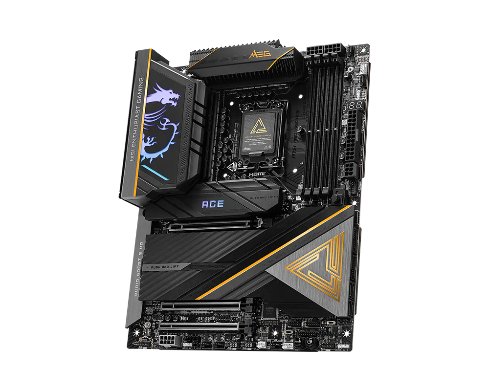Материнская плата MSI MEG Z890 ACE LGA1851 4xDDR5 6xSATA3 RAID 5M.2 1xHDMI 2xThunderbolt4 10xUSB ATX — фото 3