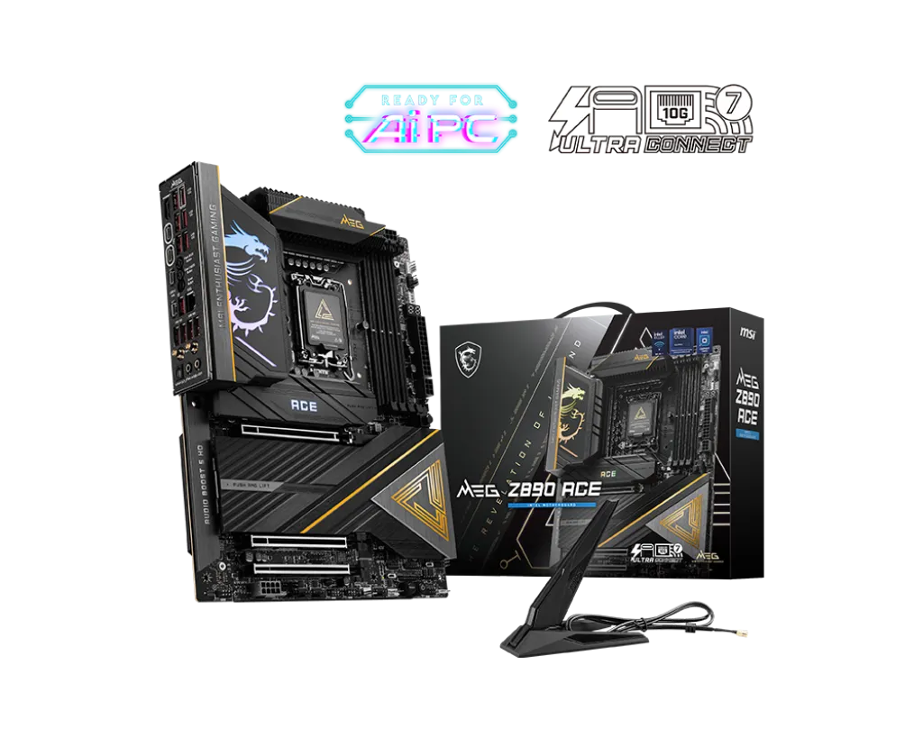 Материнская плата MSI MEG Z890 ACE LGA1851 4xDDR5 6xSATA3 RAID 5M.2 1xHDMI 2xThunderbolt4 10xUSB ATX