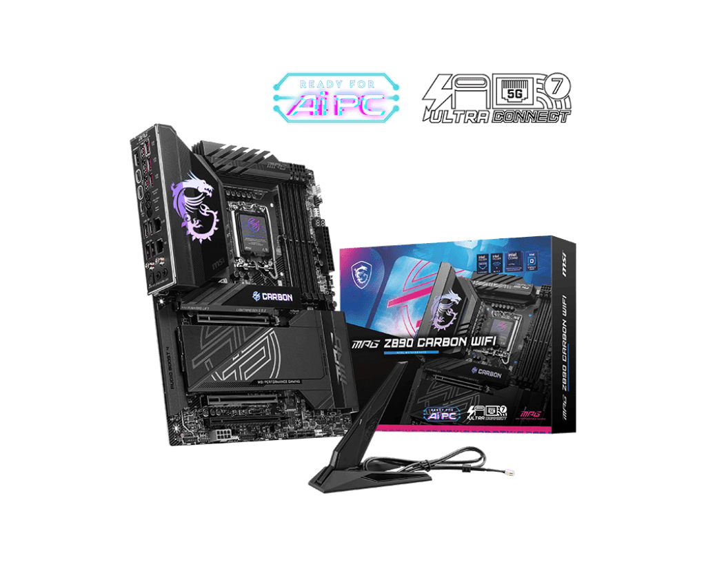 Материнская плата MSI MPG Z890 CARBON WIFI LGA1851 4xDDR5 4xSATA3 RAID 5xM.2 1xHDMI ATX