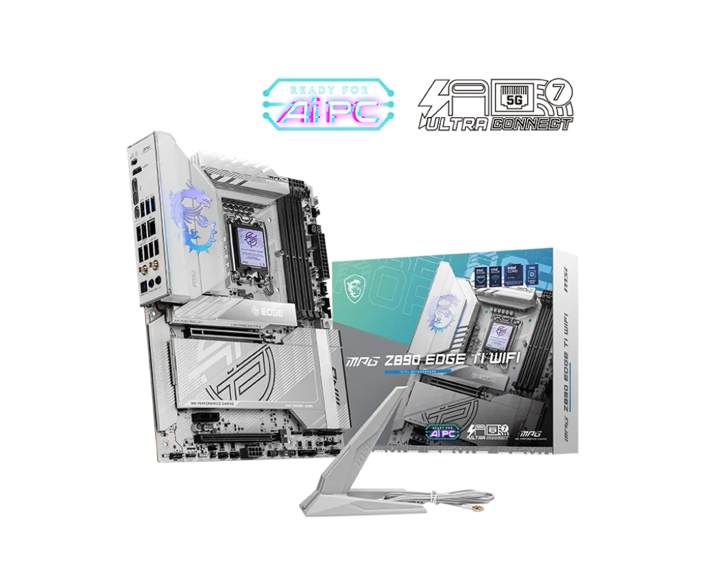 Материнская плата MSI MPG Z890 EDGE TI WIFI LGA1851 4xDDR5 4xSATA3 RAID 5xM.2 1xHDMI 2xThunder ATX