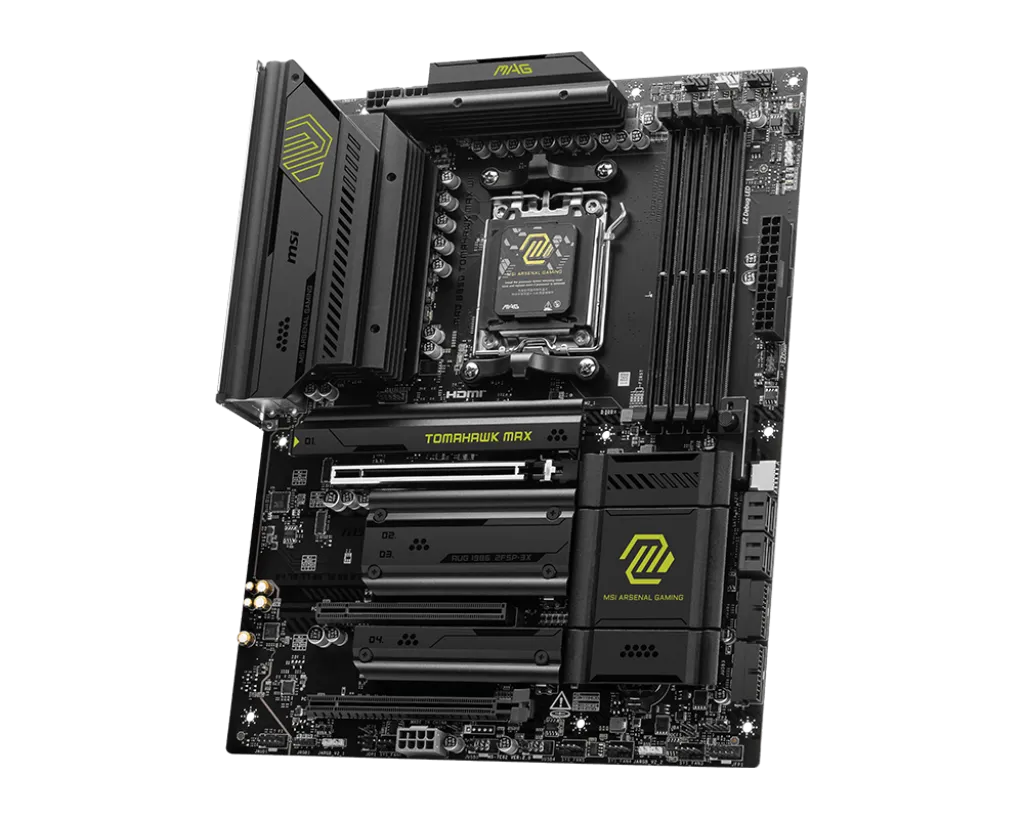Материнская плата MSI MAG B850 TOMAHAWK MAX WIFI AM5 4xDDR5 4xSATA3 RAID 4xM.2 HDMI 3xType-C ATX — фото 3
