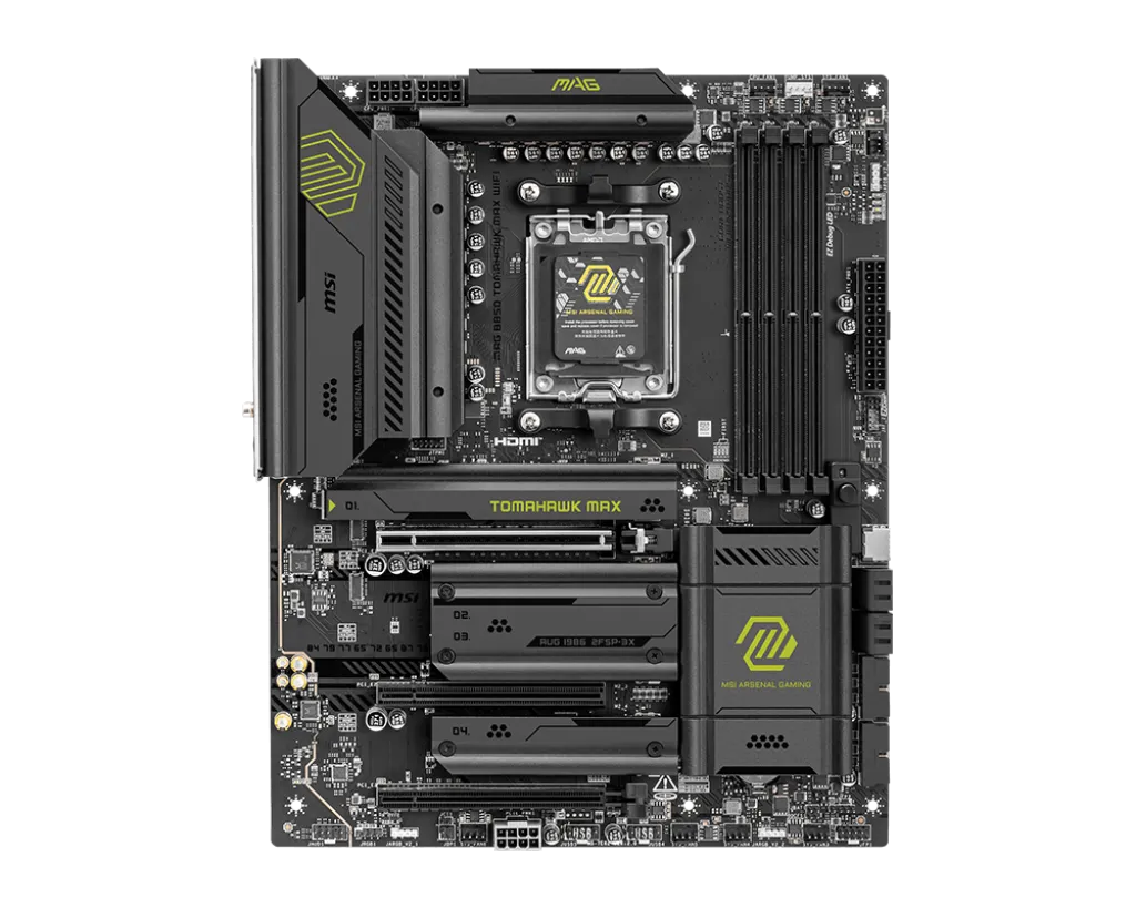 Материнская плата MSI MAG B850 TOMAHAWK MAX WIFI AM5 4xDDR5 4xSATA3 RAID 4xM.2 HDMI 3xType-C ATX — фото 2