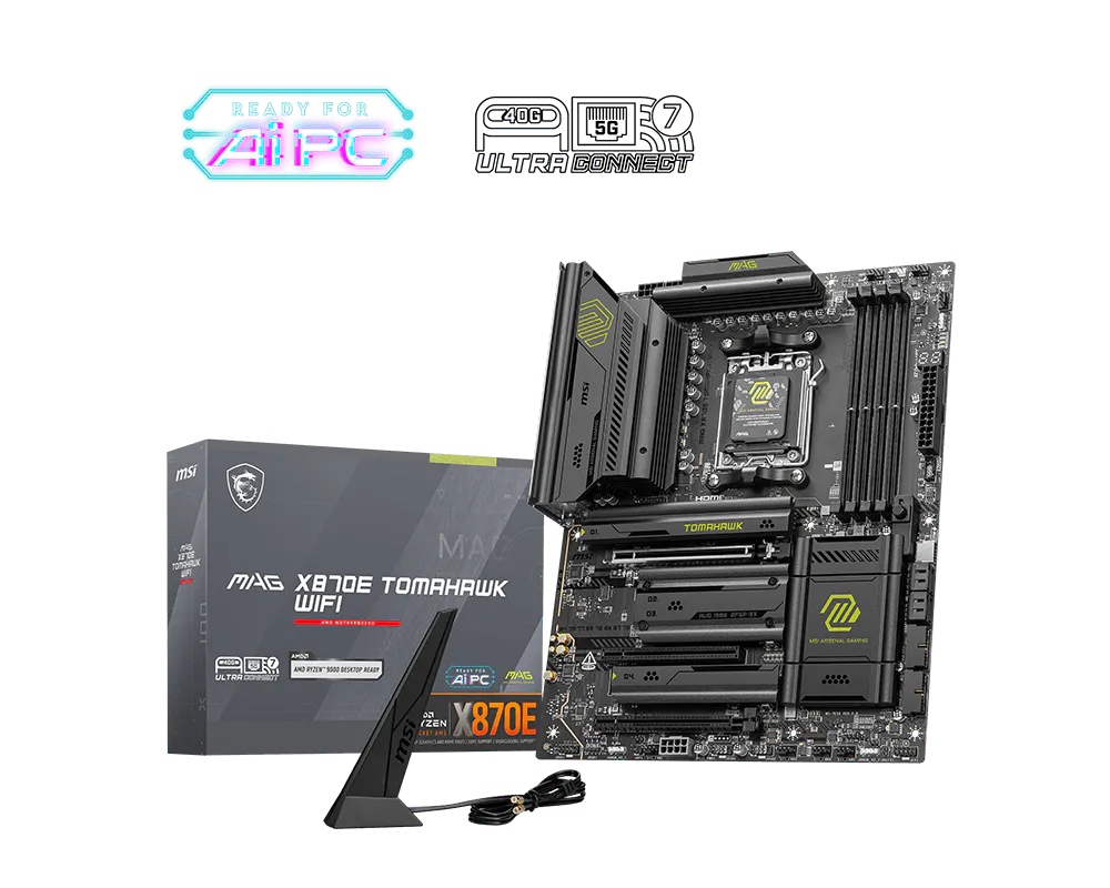 Материнская плата MSI MAG X870E TOMAHAWK WIFI AM5 4xDDR5 4xSATA3 RAID 4xM.2 HDMI 3xType-C ATX — фото 2