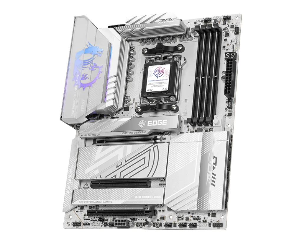 Материнская плата MSI MPG X870E EDGE TI WIFI AM5 4xDDR5 4xSATA3 RAID 4xM.2 HDMI 3xType-C ATX — фото 3