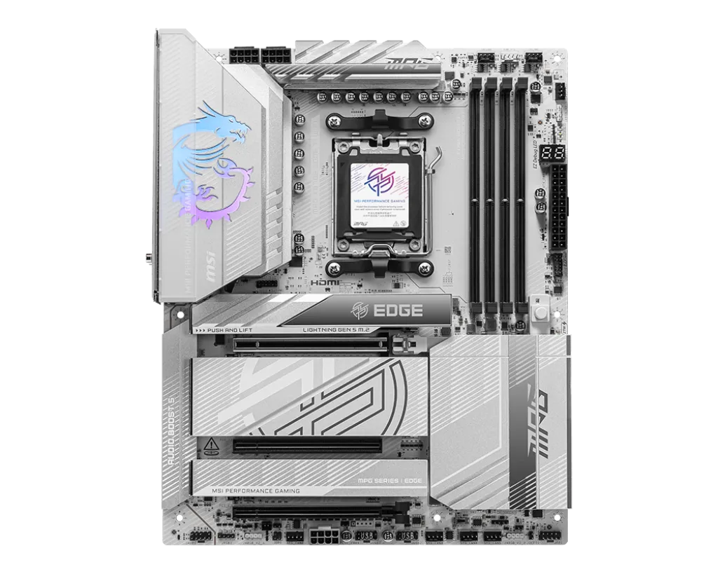 Материнская плата MSI MPG X870E EDGE TI WIFI AM5 4xDDR5 4xSATA3 RAID 4xM.2 HDMI 3xType-C ATX — фото 2