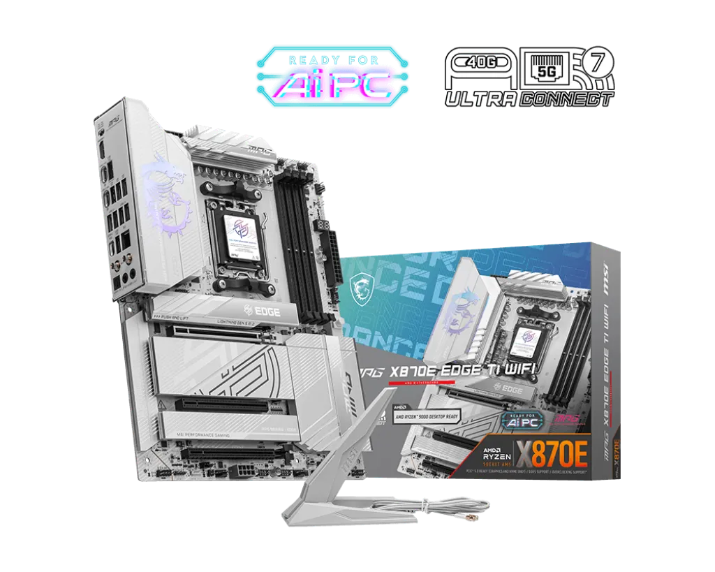 Материнская плата MSI MPG X870E EDGE TI WIFI AM5 4xDDR5 4xSATA3 RAID 4xM.2 HDMI 3xType-C ATX