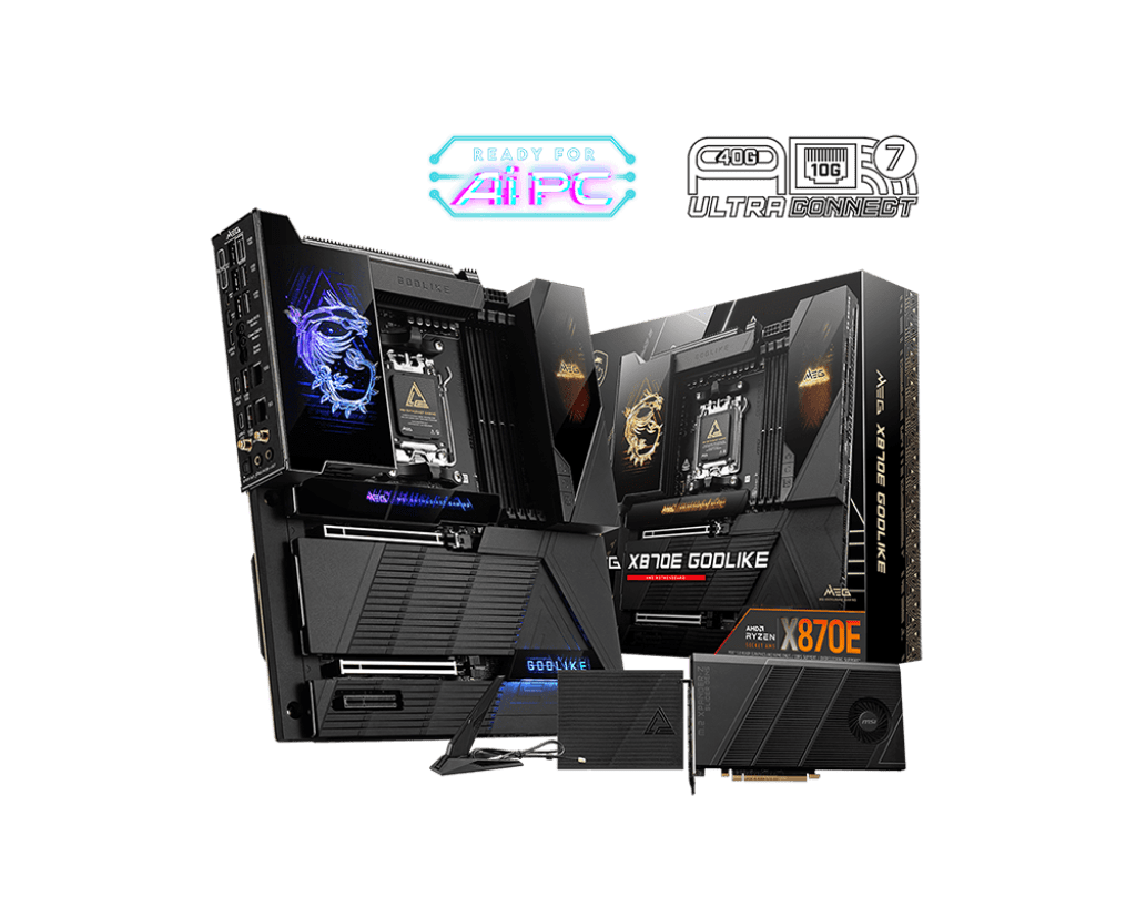 Материнская плата MSI MEG X870E GODLIKE AM5 4xDDR5 4xSATA3 RAID 7xM.2 7xType-C(2xDP) EATX
