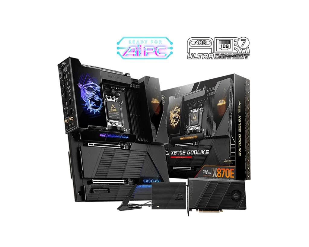 Материнская плата MSI MEG X870E GODLIKE AM5 4xDDR5 4xSATA3 RAID 7xM.2 7xType-C(2xDP) EATX
