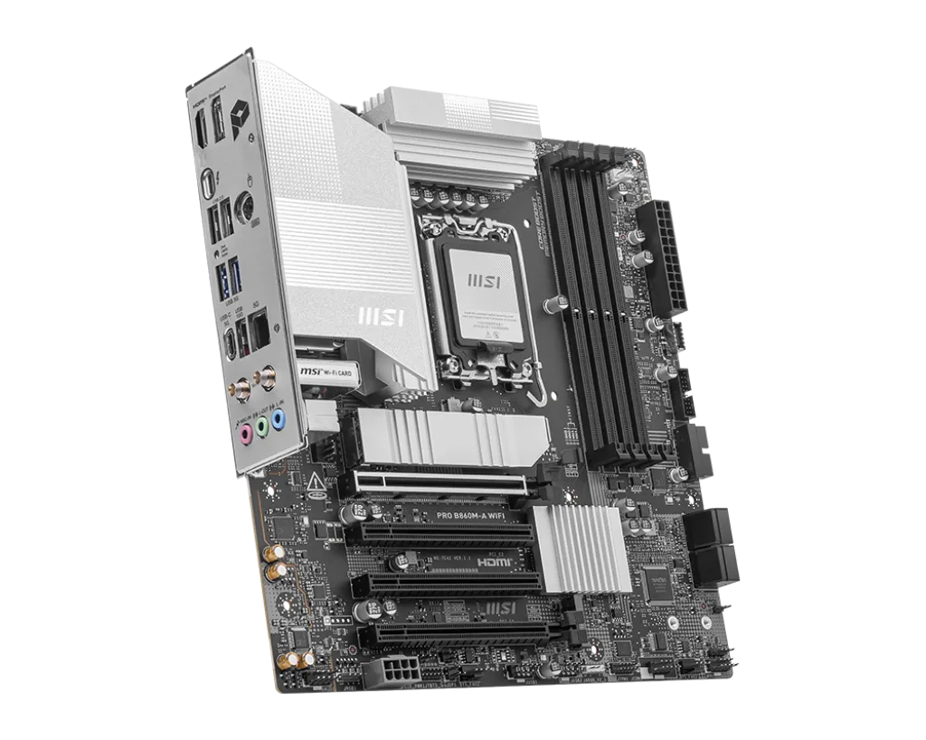 Материнская плата MSI PRO B860M-A WIFI LGA1851 4xDDR5 4xSATA3 RAID 3xM.2 HDMI 2xType-C DP mATX — фото 3