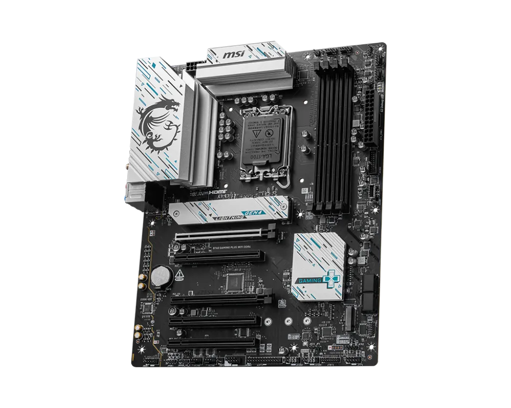 Материнская плата MSI B760 GAMING PLUS WIFI DDR4 LGA1700 B760 4xDDR4 4xSATA3 RAID 2xM.2 HDMI DP ATX — фото 3