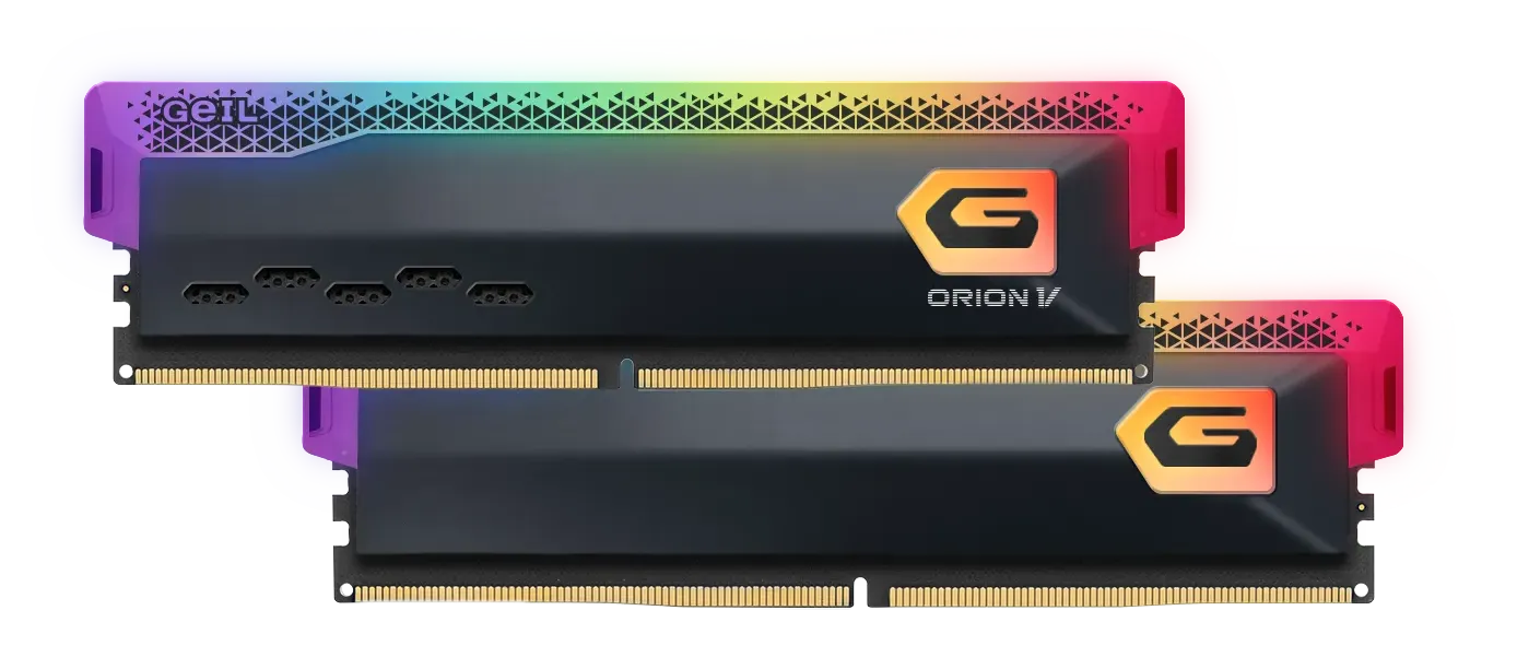 Оперативная память 64GB Kit (2x32GB) GEIL Orion V RGB 5600Mhz DDR5 CL38 GVSG564GB5600C38ADC Grey