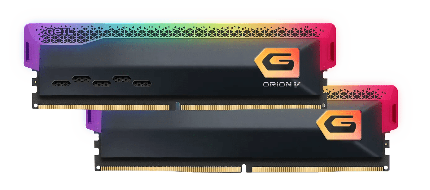 Оперативная память 32GB Kit (2x16GB) GEIL Orion V RGB 6000Mhz DDR5 GVSG532GB6000C38BDC Titanium Grey