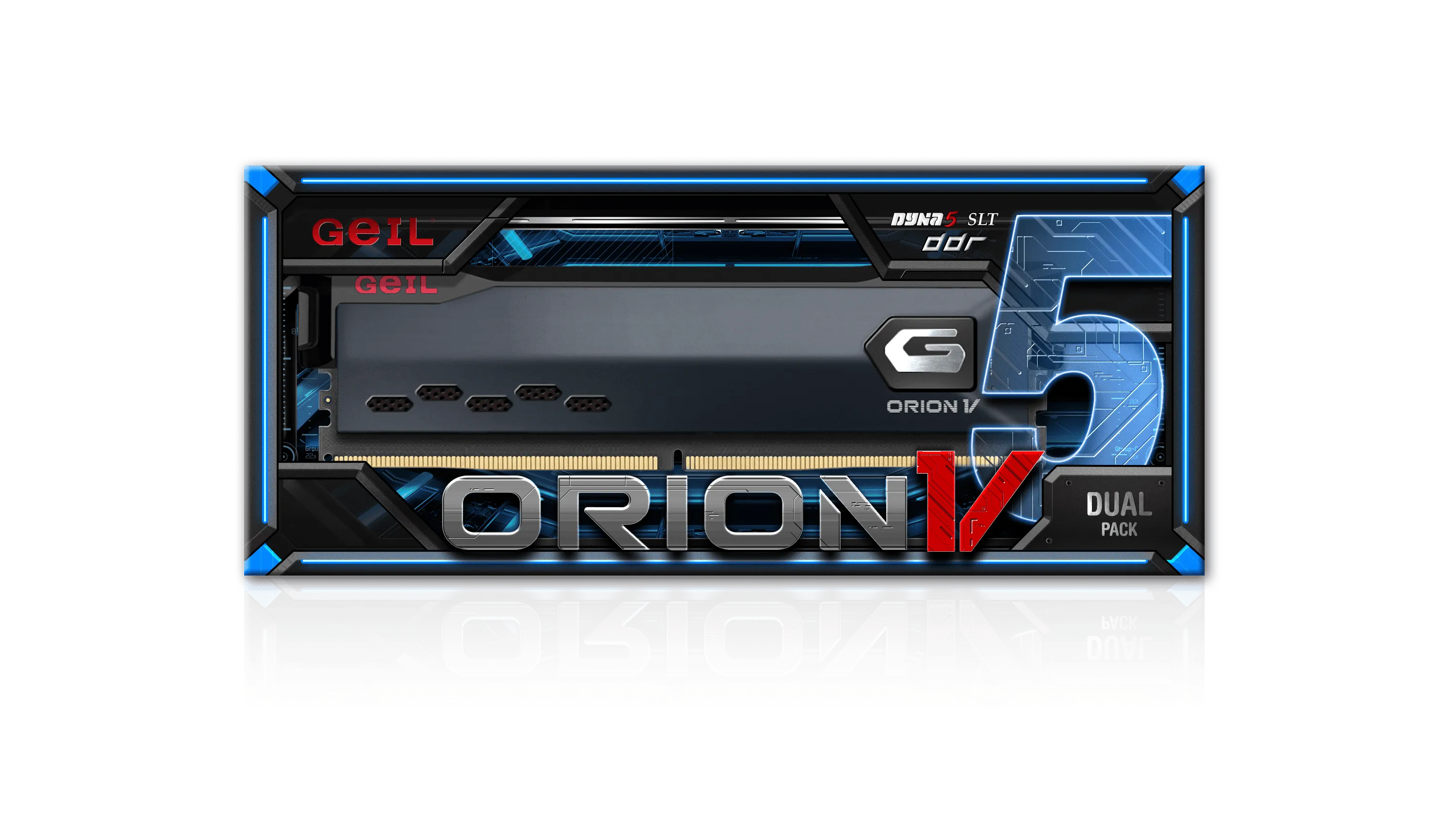 Оперативная память 64GB Kit (2x32GB) GEIL Orion V 5600Mhz DDR5 CL38 GVG564GB5600C38ADC Grey — фото 2