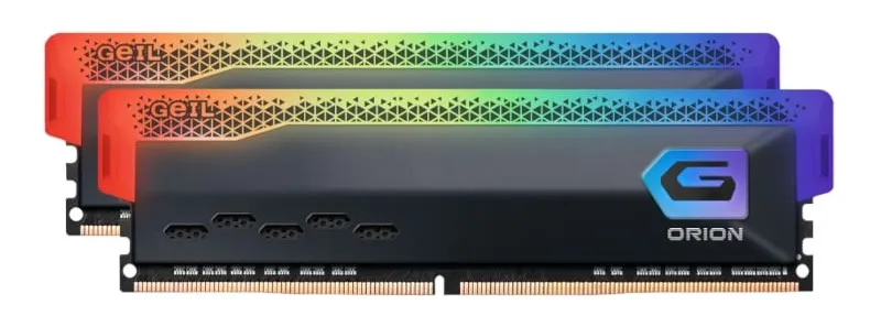 Оперативная память 16GB Kit (8GBx2) GEIL DDR4 3200MHz ORION RGB CL22 GOSG416GB3200C22DC Grey